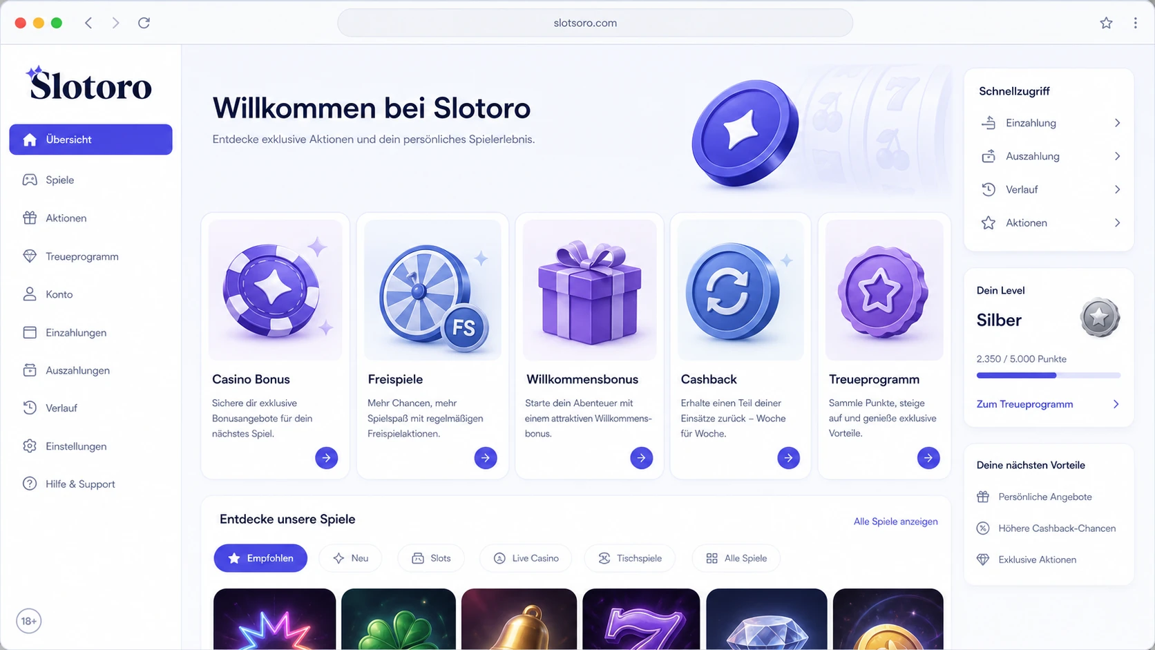 Slotoro Casino Bonus und Freispiele